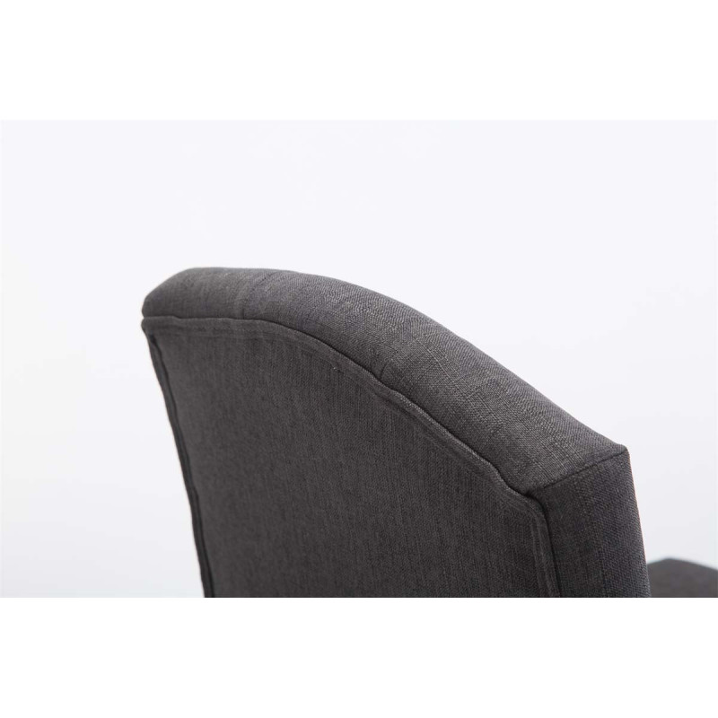 Ensemble de 2 tabourets de bar Louise, tissu gris foncé clair antique