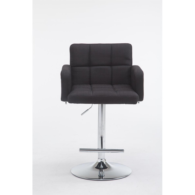 Tabouret de bar Los Angeles, tissu C noir