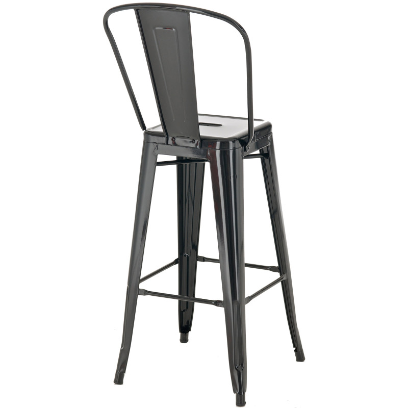 Ensemble de 4 tabourets de bar Aiden noir