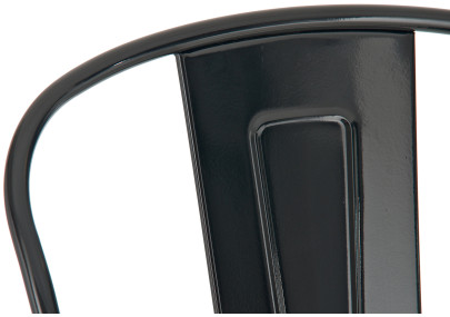 Set 4 Sgabelli Con Schienale Aiden In Metallo nero