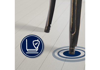 Ensemble de 4 tabourets de bar Joshua noir et or antique