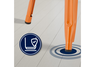 Lot de 4 tabourets de bar Joshua orange