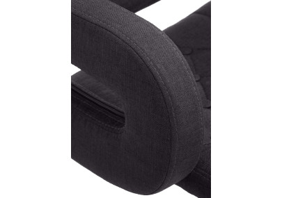 Lot de 2 tabourets de bar Dublin, tissu C, noir