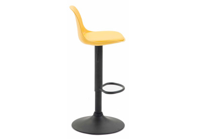 Lot de 2 tabourets de bar Kiel plastique noir jaune