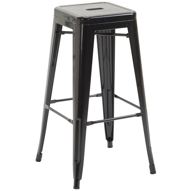 Coppia di sgabelli design industriale Joshua V2 nero