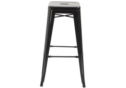 Lot de 2 tabourets de bar Joshua V2, noirs