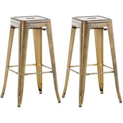 Ensemble de 2 tabourets de bar Joshua V2 or