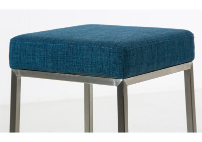 Set De 2 Taburetes Montreal En Tela ~ Altura 85 cm Azul,Acero inoxidable