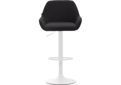 Sgabello Braga in tessuto nero,bianco