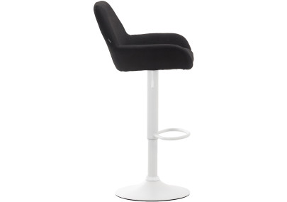 Sgabello Braga in tessuto nero,bianco