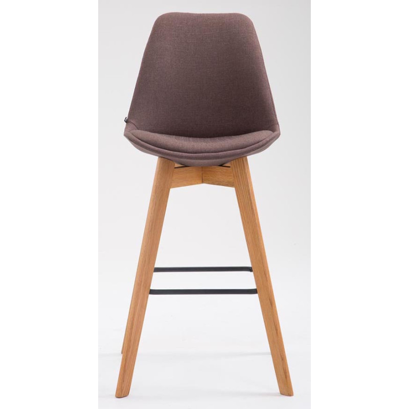 Ensemble de 2 tabourets de bar Metz en tissu naturel brun