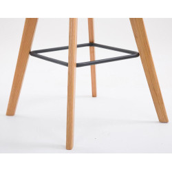 Ensemble de 2 tabourets de bar Metz en tissu marron naturel