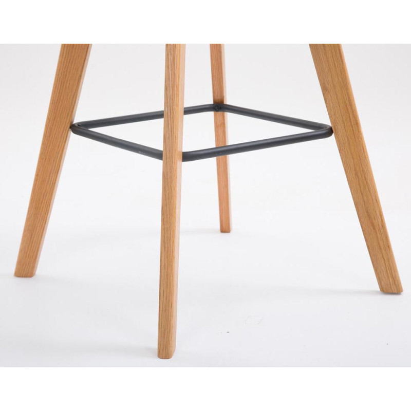 Ensemble de 2 tabourets de bar Metz en tissu marron naturel