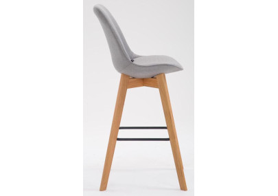 Lot de 2 tabourets de bar Metz en tissu gris naturel