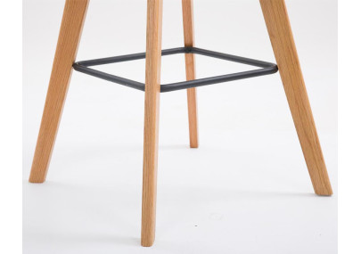 Lot de 2 tabourets de bar Metz en tissu gris naturel