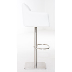 Set De 2 Taburetes De Bar Damaso Blanco,Acero inoxidable