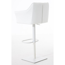 Ensemble de 2 tabourets de bar Damaso en similicuir blanc