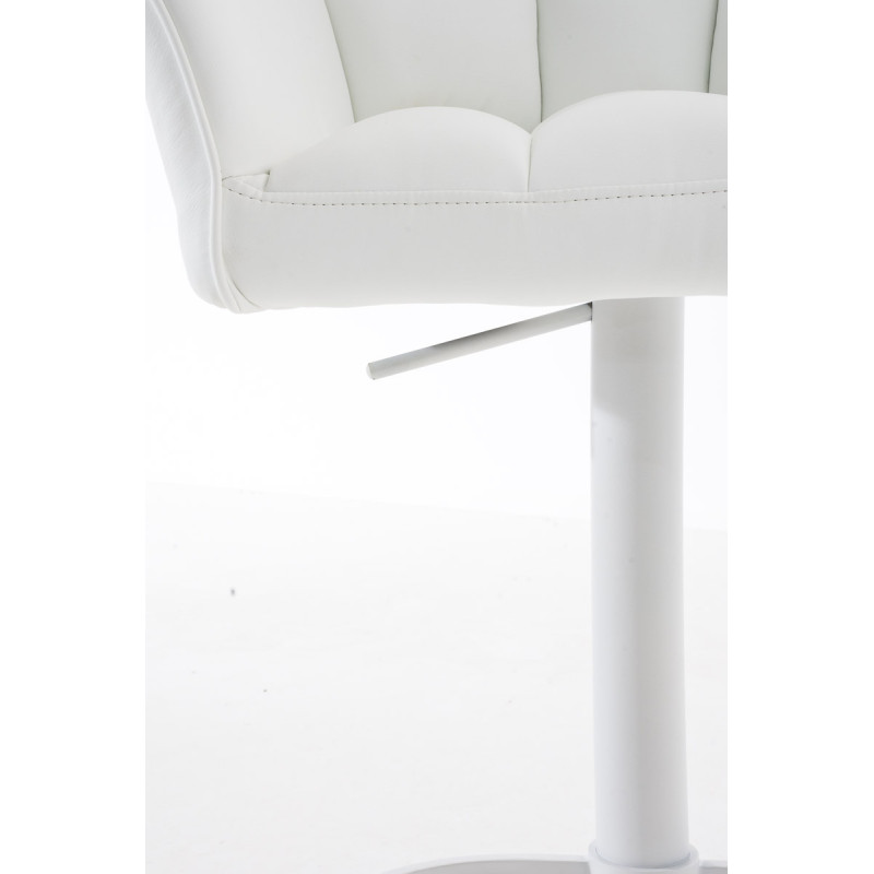 Ensemble de 2 tabourets de bar Damaso en similicuir blanc