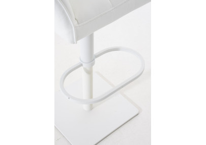 Ensemble de 2 tabourets de bar Damaso en similicuir blanc
