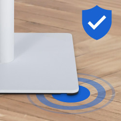 Ensemble de 2 tabourets de bar en tissu Damaso blanc gris foncé