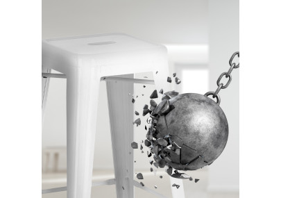 Tabouret de bar Joshua blanc