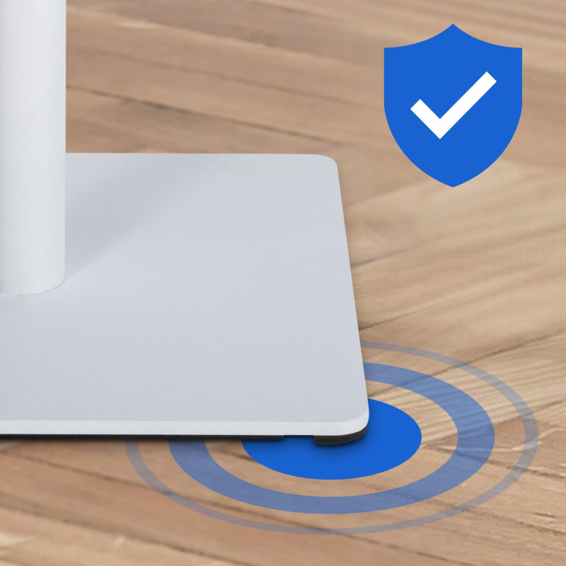 Ensemble de 2 tabourets de bar en tissu Damaso blanc gris