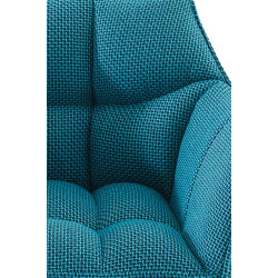 2er Set Barhocker Damaso Stoff edelstahl