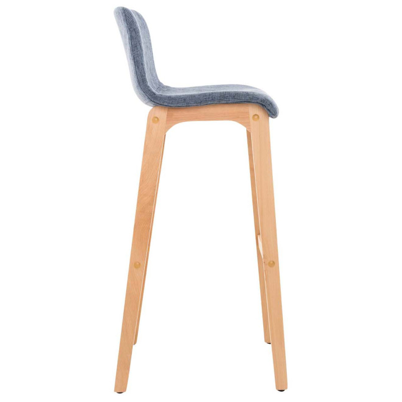 Ensemble de 2 tabourets de bar Hoover en tissu Natura bleu