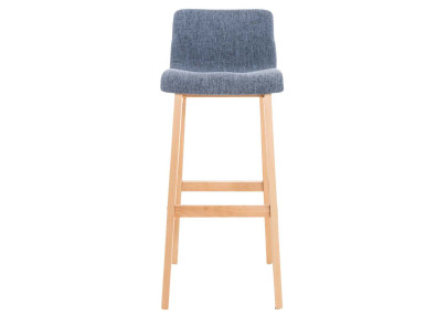 Set 2 sgabelli Hover in tessuto telaio natura blu