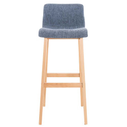 Ensemble de 2 tabourets de bar Hoover en tissu Natura bleu