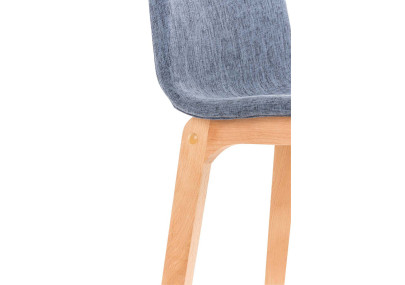 Set 2 sgabelli Hover in tessuto telaio natura blu