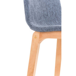 Ensemble de 2 tabourets de bar Hoover en tissu Natura bleu