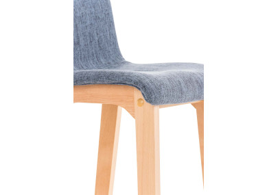 Ensemble de 2 tabourets de bar Hoover en tissu Natura bleu