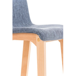 Ensemble de 2 tabourets de bar Hoover en tissu Natura bleu