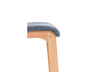 Ensemble de 2 tabourets de bar Hoover en tissu Natura bleu