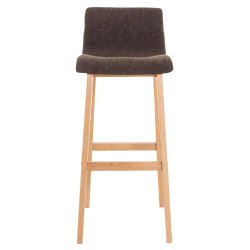 Ensemble de 2 tabourets de bar Hoover en tissu Natura marron
