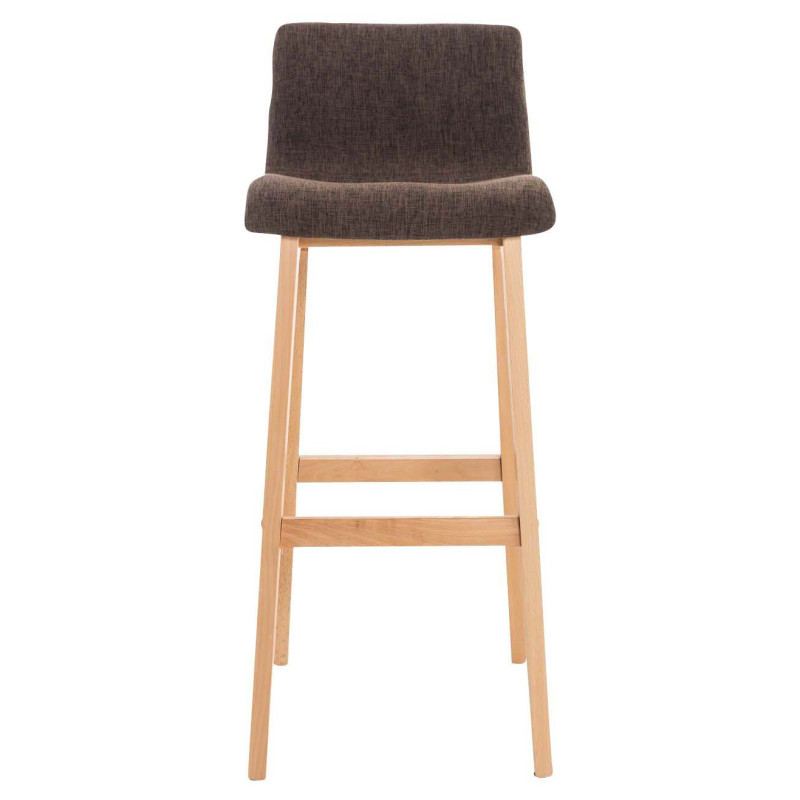 Ensemble de 2 tabourets de bar Hoover en tissu Natura marron