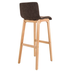 Ensemble de 2 tabourets de bar Hoover en tissu Natura marron