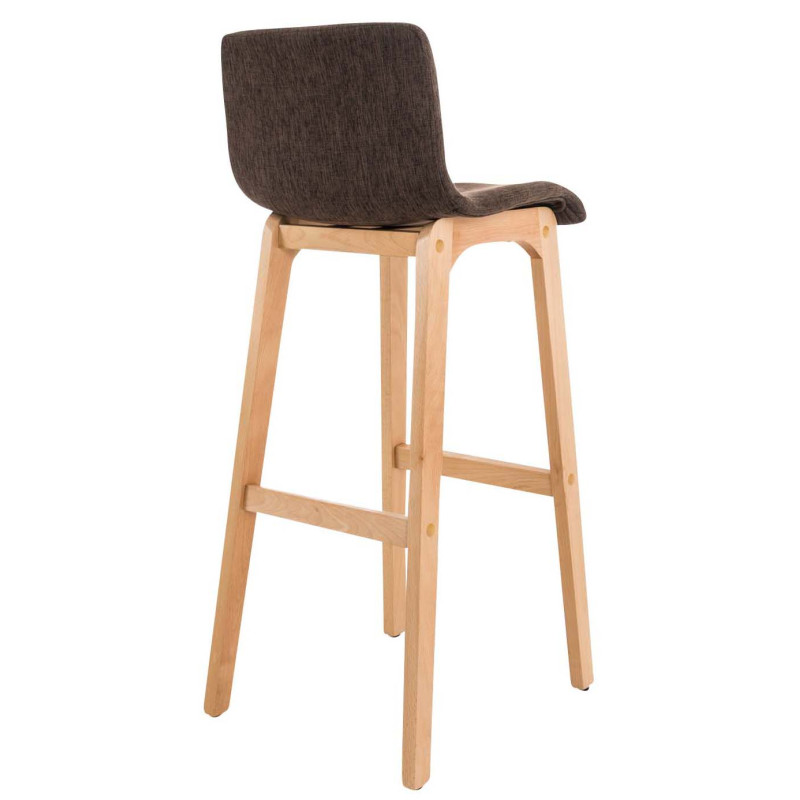 Ensemble de 2 tabourets de bar Hoover en tissu Natura marron