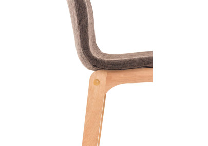 Ensemble de 2 tabourets de bar Hoover en tissu Natura marron