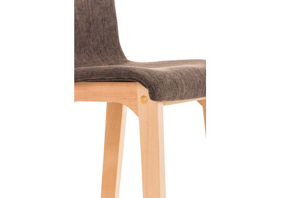 Lot de 2 tabourets de bar Hoover tissu Natura marron