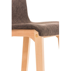 Ensemble de 2 tabourets de bar Hoover en tissu Natura marron