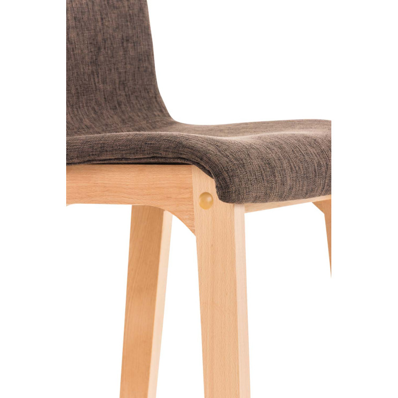 Ensemble de 2 tabourets de bar Hoover en tissu Natura marron