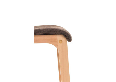 Ensemble de 2 tabourets de bar Hoover en tissu Natura marron