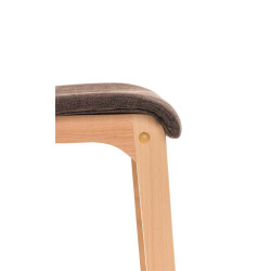 Ensemble de 2 tabourets de bar Hoover en tissu Natura brun