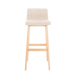 Ensemble de 2 tabourets de bar Hoover, tissu Natura, crème