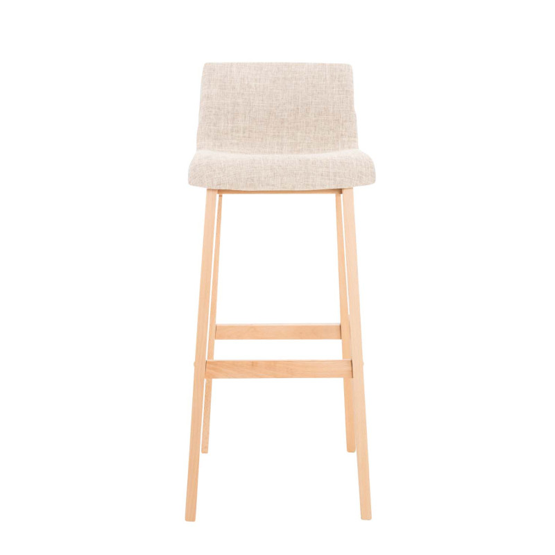 Ensemble de 2 tabourets de bar Hoover en tissu Natura crème