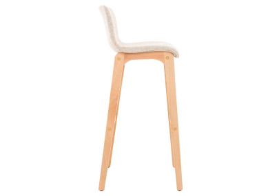 Lot de 2 tabourets de bar Hoover tissu Natura crème