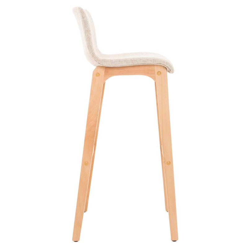 Ensemble de 2 tabourets de bar Hoover, tissu Natura, crème