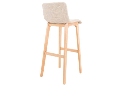 Lot de 2 tabourets de bar Hoover tissu Natura crème